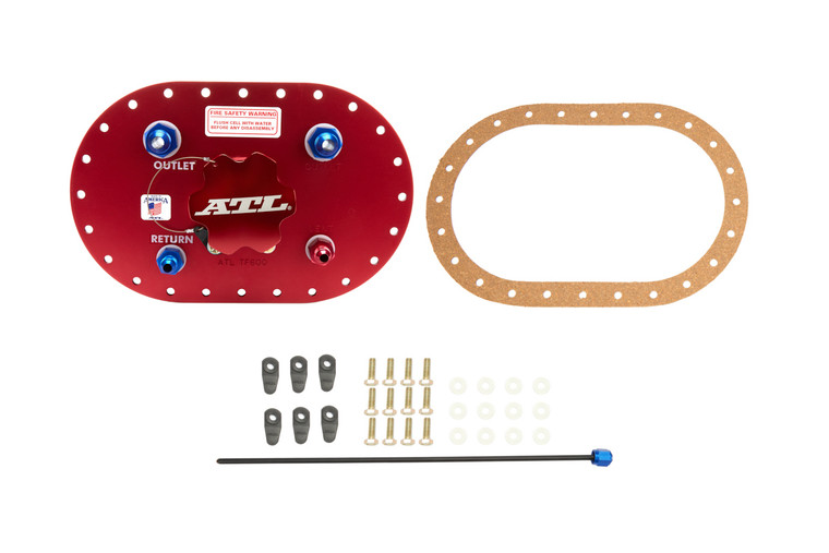 Atl Fuel Cells Fill Plate Alum. W/Flap Valve  -8An Fittings