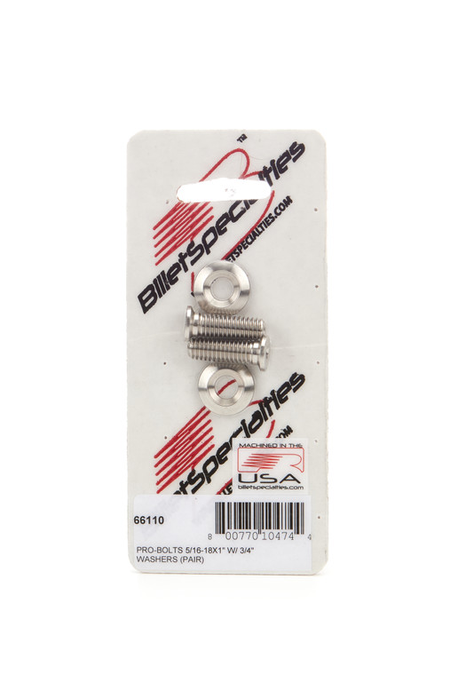 Billet Specialties 5/16-18 X 1In Ss Bolts Pair