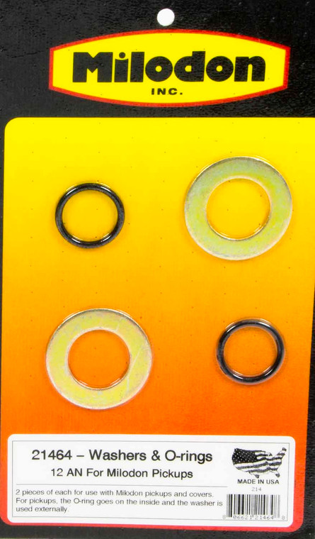 Milodon -12An Large Washers & O-Rings (2-Each)