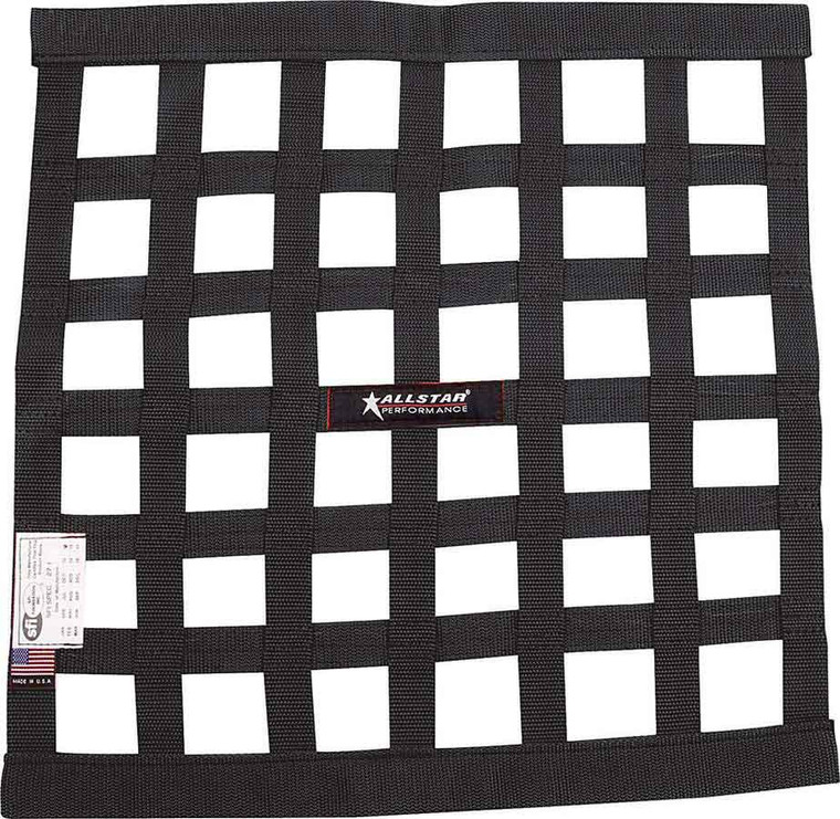Allstar Performance Window Net Border Style 18 X 18 Sfi Black