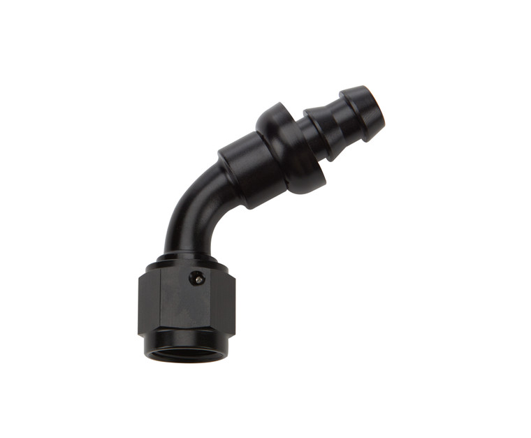 Allstar Performance Pushlock Hose End Black 60 Deg Elbow -6