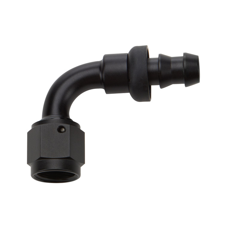 Allstar Performance Pushlock Hose End Black 90 Deg Elbow -4
