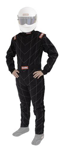 Racequip Suit Chevron Black Medium Tall Sfi-1
