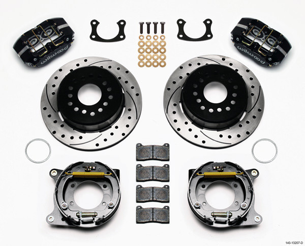 Wilwood Rear Brake Kit Big Ford New 2.50In Blk Drilled