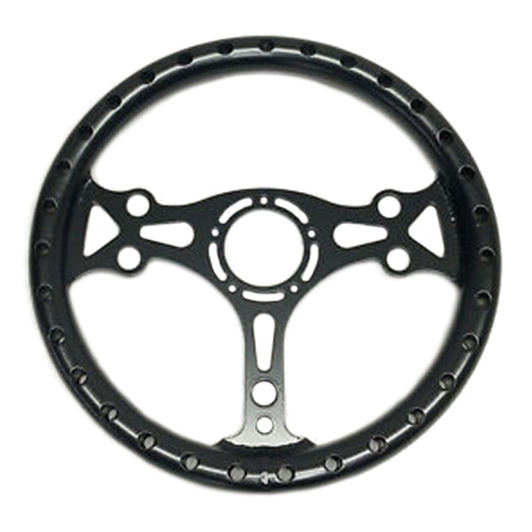 Chassis Engineering 13In Black Alum. Dished Steering Wheel