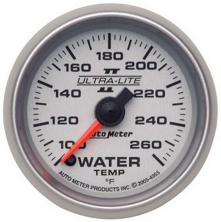 Autometer 2-1/16In U/L Ii Water Temp. Gauge 100-260