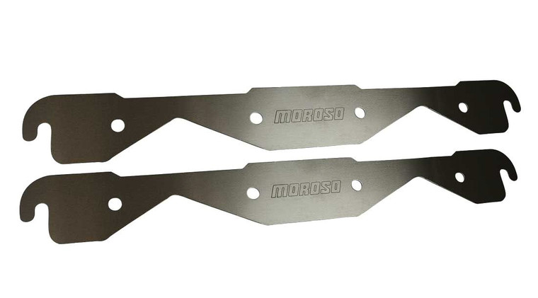 Moroso Storage Block Off Exh. Plates Sbc 23-Deg Heads