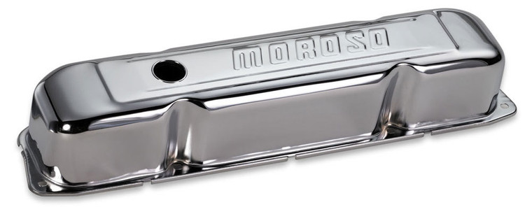 Moroso Chrome B/E Valve Covers Bbm Tall W/Baffle