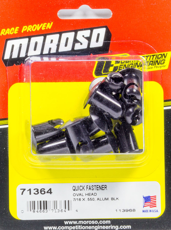Moroso Oval Head Quick Fastener 7/16 X .550