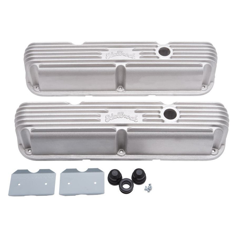 Edelbrock Valve Cover Kit Classic Finned Sbm La