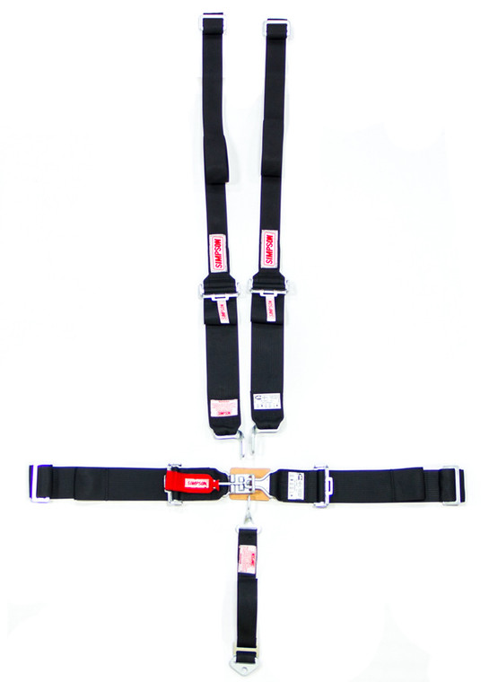 Simpson Safety Harness Set 5Pt Hans L/L B/I P/D Black
