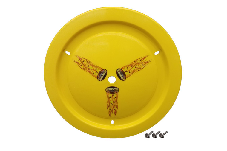 Dominator Race Products Wheel Cover Bolt-On Yellow Real Style