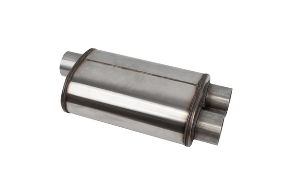 Corsa PRO-Series Tuned 304SS Muffler 3.0in Single Inlet / Dual Outlet - 19in OAL - CPD3030 Photo - Primary