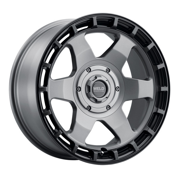 Weld Off-Road Ridge 20x9 - 8x170 BP - ET0 - 125.1mm CB - Satin Gunmetal Wheel (Black Ring) - W15109017500 Photo - Primary