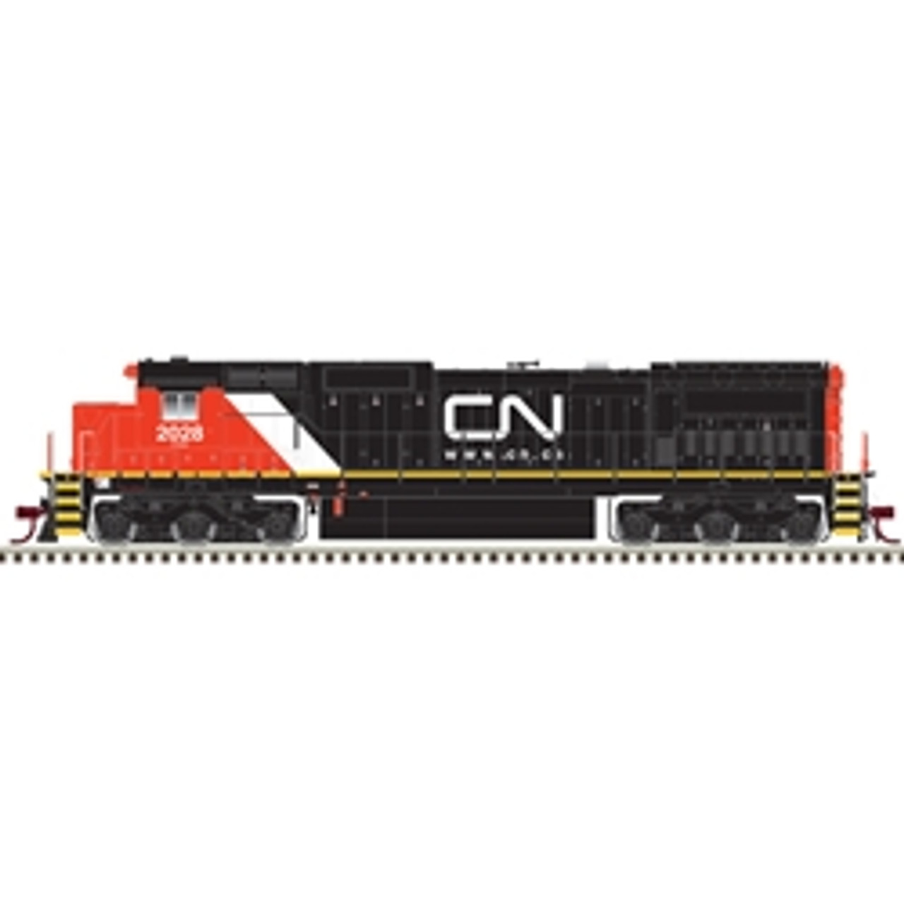 Locomotive, diesel, GE Dash 8-40C, CN #2014 - DC - Canadian