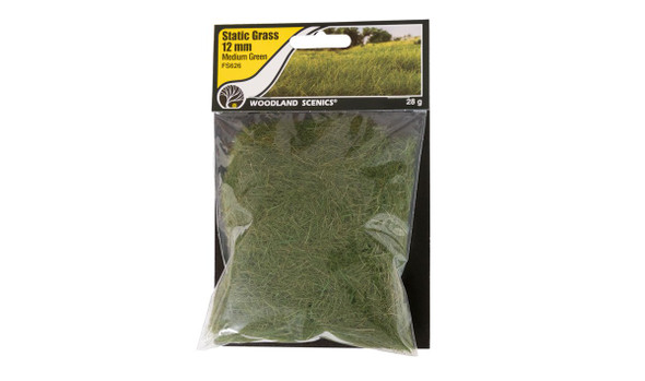 Static grass, 12mm, medium green, 28g