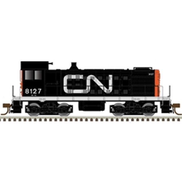 Locomotive, diesel, ALCo S-2, CN #8127, black, red ends, noodle - DC