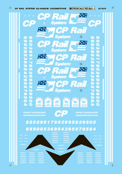 Decal, AC4400CW, CP, twin flags