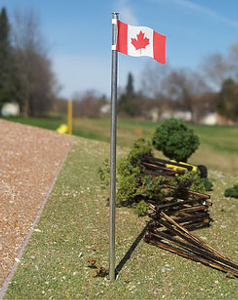 Flag and pole, Canadian (x4)