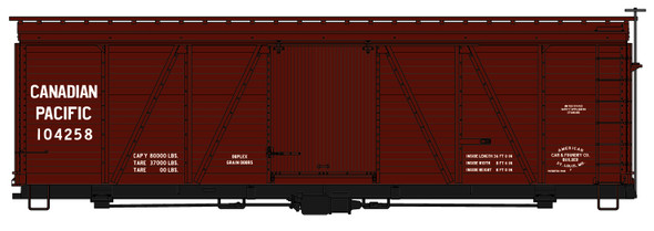 Boxcar kit, 36', wood, Fowler, CP, white let'g Boxcar kit, 36', wood, Fowler, CP, white let'g