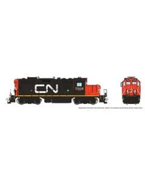 Locomotive, diesel, GMD GP9RM, CN #7006, large noodle - DCC/sound