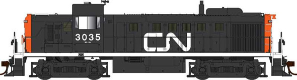 Locomotive, diesel, MLW RS-3, CN #3035, black, red ends, noodle  - DCC/sound