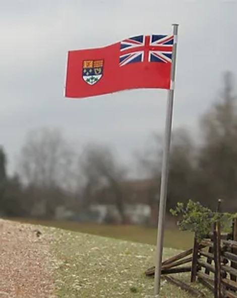 Flag and pole, Canadian Red Ensign (x3).