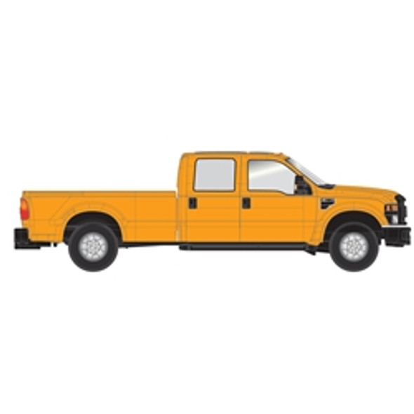 Truck, pickup, Ford F-350 crew cab, 2008, orange