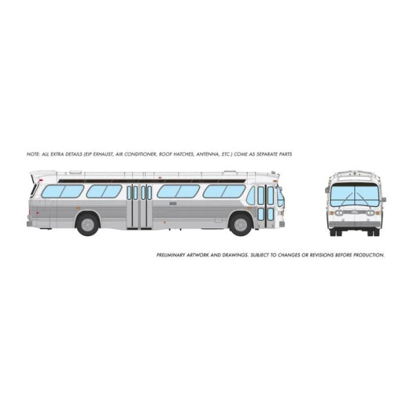 Bus, transit, GMC "New Look", painted, unlet'd