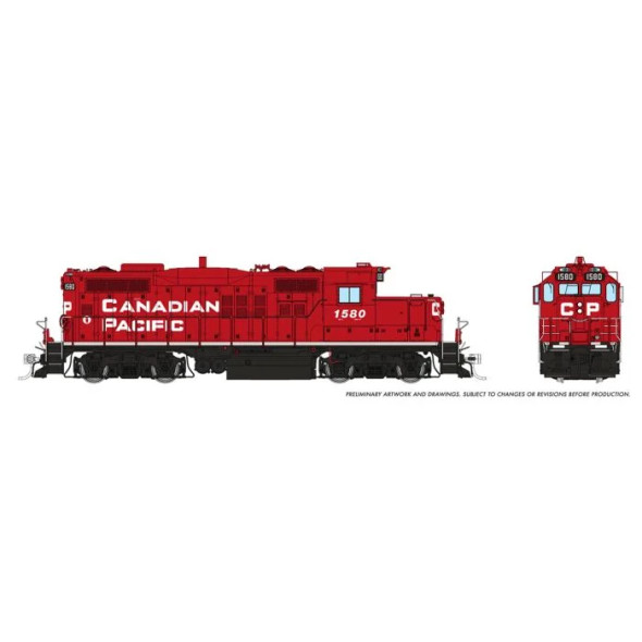 Locomotive, diesel, GMD GP9u, CP #1580, beaver (no logo) - DC