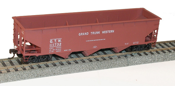 Hopper car kit, open, 3-bay, 70-ton, offset-side, GTW, brown