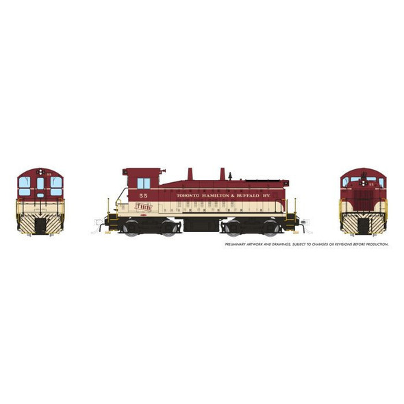 Locomotive, diesel, GMD SW9, TH&B #57 - DC