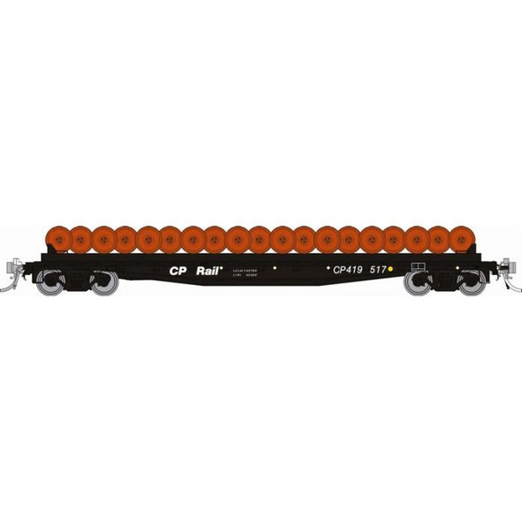 Flatcar, 50', w/wheelsets, MOW, CP