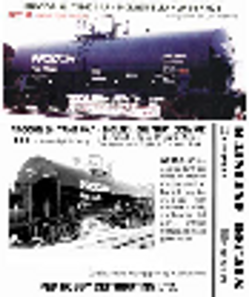 Decal, tank car, molten sulphur service, 36', Procor, new style