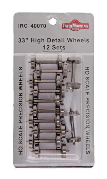 Wheelset, high detail, brass, 33" (x12)