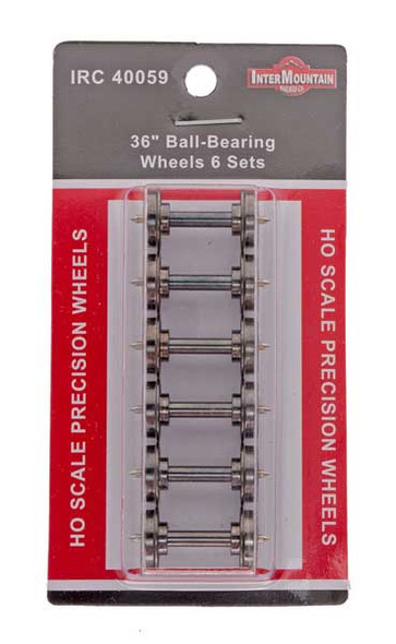 Wheelset, ball bearing, brass, 36" (x6)