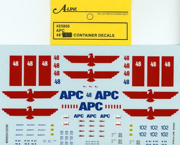 Decal, container, 48', APC