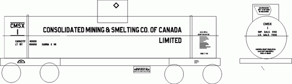 Decal, tank car, Cominco Decal, tank car, Cominco