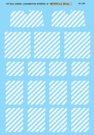Decal, locomotive hood stripes, 8", CP