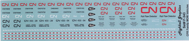 Decal, vehicle, maintenance-of-way, CN