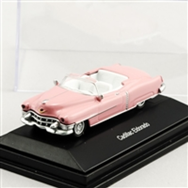 Automobile, convertible, Cadillac Eldorado, pink, white interior, 1953