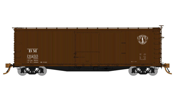 Boxcar, 40', wood, double-sheathed, USRA, B&M