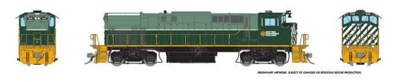 Locomotive, diesel, MLW M-420, BCOL #646, 2-tone green - DCC/sound
