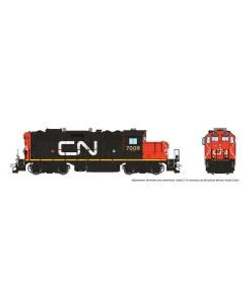 Locomotive, diesel, GMD GP9RM, CN #7006, large noodle - DCC/sound