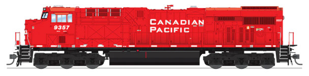 Locomotive, diesel, GE ES44AC, CP #9357, Action red - DCC/sound