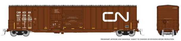 Boxcar, 6348 cu. ft., Trenton Works, CN, later (x6)