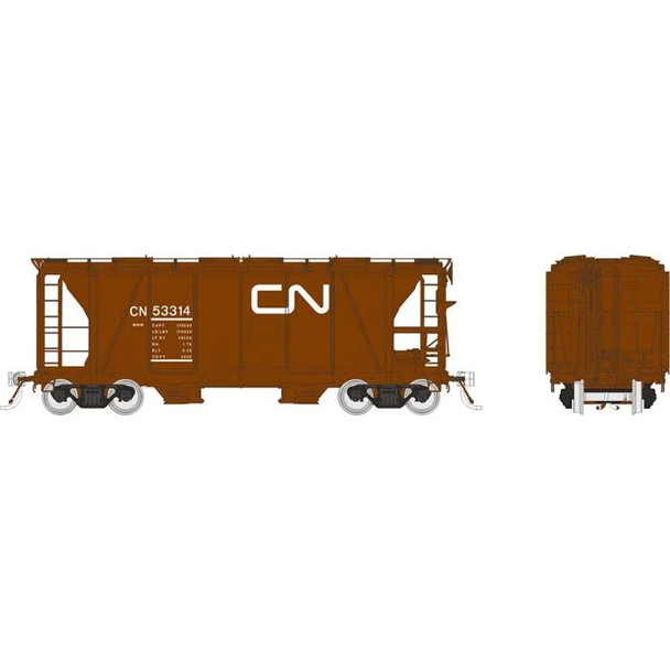 Hopper car, cov'd, 2-bay "Enterprise", CN (o.c.s.), sand