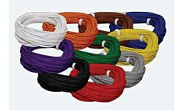 Wire, thin (0.5mm o/d), 36 AWG, orange, 10m length