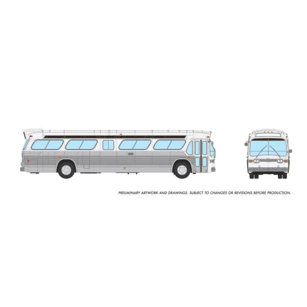 Bus, transit, GMC "New Look Suburban", painted, unlet'd, white, early