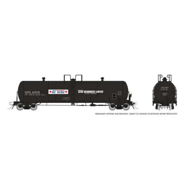 Tank car, Procor GP20, 20 000-gal., Turbo Resources (CGTX)